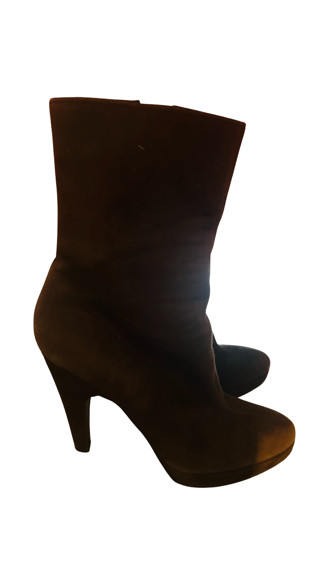 PRADA brown suede ankle boots