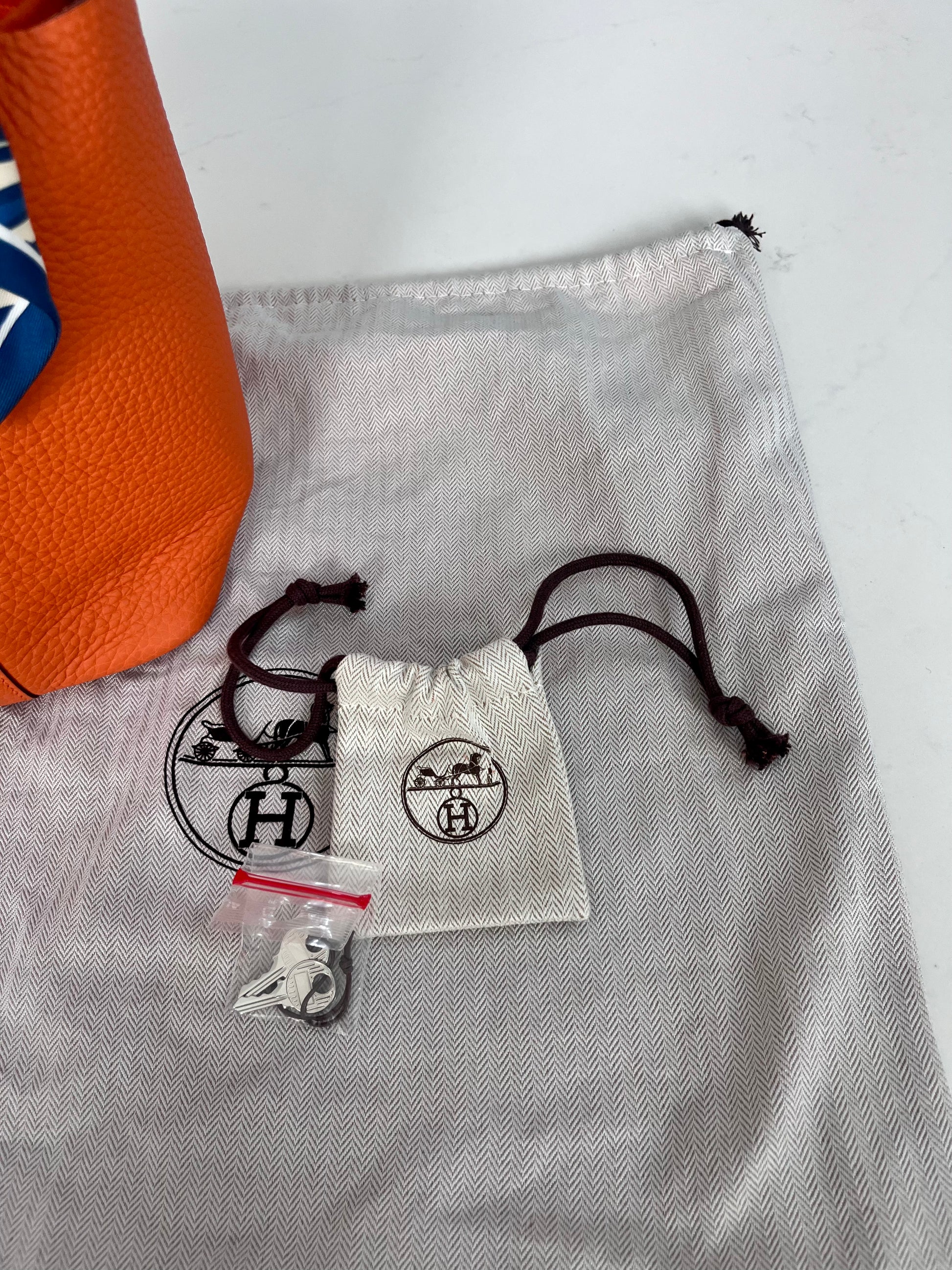 Hermes Cargo Picotin Lock Bag 18 In Orange With Palladium Hardware at  1stDibs